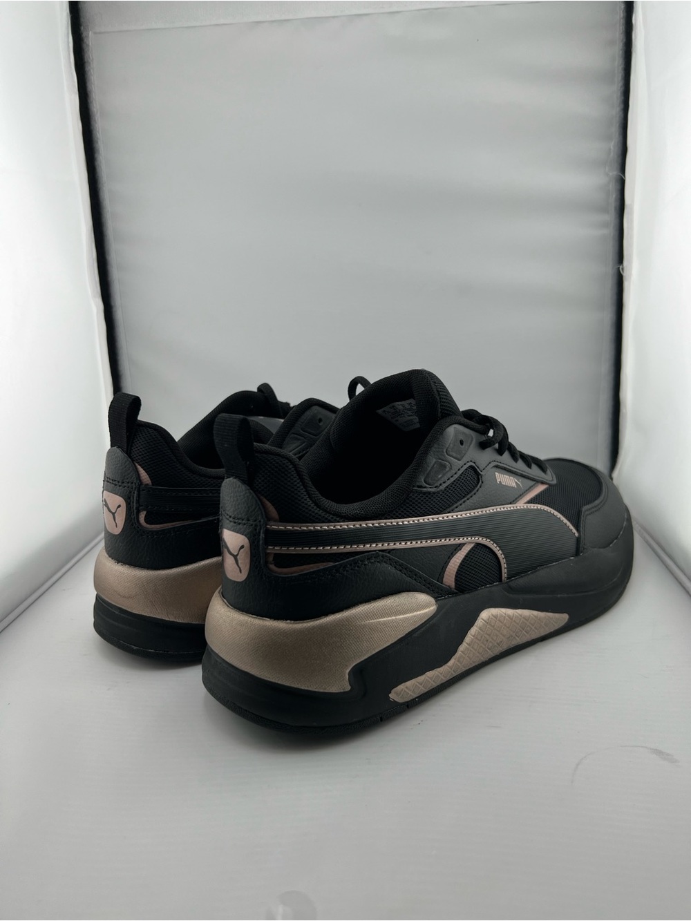 Puma Black Rose Gold Chunky Athletic Running Sneakers Women’s Size 10 - Picture 7 of 15